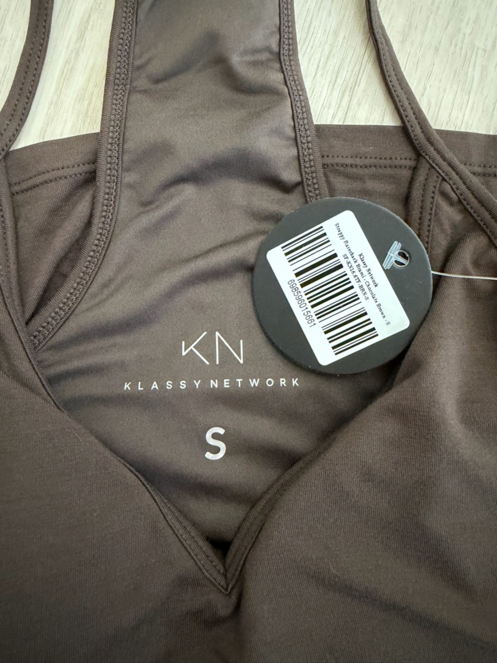 NWT Klassy Network Brown V-Neck Racerback Camisole - Picture 3 of 3